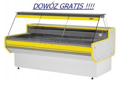 Lada chłodnicza z szybą prostą dł. 201 cm L-A